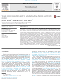 Cover page: Visual motion modulates pattern sensitivity ahead, behind, and beside motion