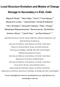Cover page: Local Structure Evolution and Modes of Charge Storage in Secondary Liâ��FeS
              <sub>2</sub>
              Cells