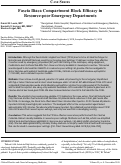 Cover page: Fascia Iliaca Compartment Block Efficacy in Resource-poor Emergency Departments