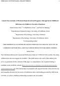 Cover page: Latent Class Analysis of Maternal Depression From Pregnancy Through Early Childhood: Differences in Children’s Executive Functions