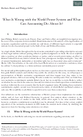 Cover page: What Is Wrong with the World Power System and What Can Accounting Do About It?