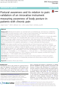 Cover page: Postural awareness and its relation to pain: validation of an innovative instrument measuring awareness of body posture in patients with chronic pain