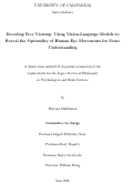 Cover page of Decoding Free Viewing: Using Vision-Language Models to Reveal the Optimality of Human Eye Movements for Scene Understanding