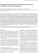 Cover page: Widespread Defects in the Primary Olfactory Pathway Caused by Loss of Mash1 Function