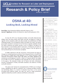 Cover page of OSHA at 40: Looking Back, Looking Ahead