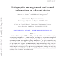 Cover page: Holographic entanglement and causal information in coherent states