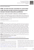 Cover page: AIDA: ab initio domain assembly for automated multi-domain protein structure prediction and domain–domain interaction prediction