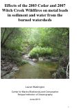 Cover page: Effects of the 2003 Cedar and 2007 Witch Creek Wildfires on metal loads in sediment and water from the burned watersheds