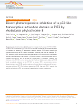 Cover page: Direct photoresponsive inhibition of a p53-like transcription activation domain in PIF3 by Arabidopsis phytochrome B