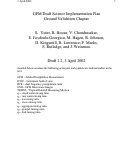 Cover page: GPM Draft Science Implementation Plan Ground Validation Chapter