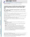 Cover page: Longitudinal measures of perfluoroalkyl substances (PFAS) in serum of Gullah African Americans in South Carolina: 2003-2013.