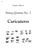 Cover page: String Quartet no. 2 - Caricatures