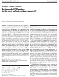 Cover page: Development of PCR markers for wheat leaf rust resistance gene Lr47