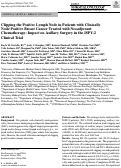 Cover page: Clipping the Positive Lymph Node in Patients with Clinically Node Positive Breast Cancer Treated with Neoadjuvant Chemotherapy: Impact on Axillary Surgery in the ISPY-2 Clinical Trial.