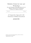 Cover page of A Comparative Approach to the Protection of Fashion Innovations