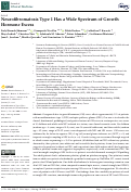 Cover page: Neurofibromatosis Type 1 Has a Wide Spectrum of Growth Hormone Excess.