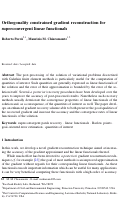 Cover page: Orthogonality constrained gradient reconstruction for superconvergent linear functionals