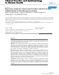 Cover page: Depressive symptoms and perceived burdens related to being a student: Survey in three European countries