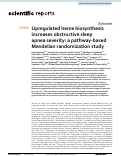 Cover page: Upregulated heme biosynthesis increases obstructive sleep apnea severity: a pathway-based Mendelian randomization study.