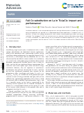 Cover page: Full Ce substitution on La in Tl 2 LaCl 5 : impact and performance