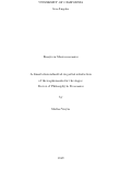 Cover page: Essays on Macroeconomics