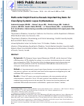 Cover page: Multicenter Delphi Exercise to Identify Important Key Items for Classifying Systemic Lupus Erythematosus