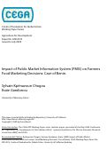 Cover page of Impact of Public Market Information System (PMIS) on Farmers Food Marketing Decisions: Case of Benin