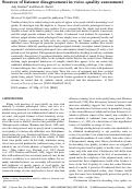 Cover page: Sources of listener disagreement in voice quality assessment.