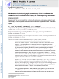 Cover page: Multicenter Selective Lymphadenectomy Trial‐I confirms the central role of sentinel node biopsy in contemporary melanoma management Response to ‘No survival benefit for patients with melanoma undergoing sentinel lymph node biopsy: critical appraisal of the Multicenter Selective Lymphadenectomy Trial‐I final report’