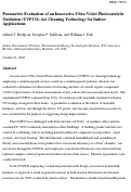 Cover page: Parametric Evaluation of an Innovative Ultra-Violet Photocatalytic Oxidation (UVPCO) Air 
Cleaning Technology for Indoor Applications