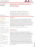 Cover page: Metabolism and Health Impacts of Dietary Sugars