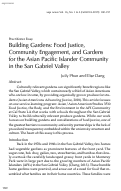 Cover page: Building Gardens: Food Justice, Community Engagement, and Gardens for the Asian Pacific Islander Community in the San Gabriel Valley