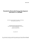 Cover page: Potential for renewable energy development: Alternatives to AEO2001