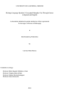 Cover page: Heritage Language Speakers’ Conceptual Metaphor Use Through Genres in Spanish and English