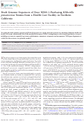 Cover page: Draft Genome Sequences of Four NDM-1-Producing Klebsiella pneumoniae Strains from a Health Care Facility in Northern California