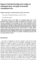 Cover page: Impact of Drained Heating and Cooling on Undrained Shear Strength of Normally Consolidated Clay