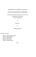 Cover page: Essays on Economic Behavior in Field Settings