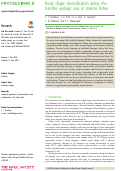 Cover page: Body shape diversification along the benthic-pelagic axis in marine fishes.