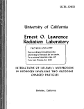 Cover page: INTERACTIONS OP 1.6l BeV/c ANTIPROTONS IN HYDROGEN INVOLVING TWO OUTGOING CHARGED PARTICLES