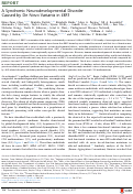 Cover page: A Syndromic Neurodevelopmental Disorder Caused by De Novo Variants in EBF3.