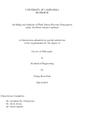 Cover page: Modeling and Analysis of Fluid Driven Fracture Propagation Under the Plane Strain Condition