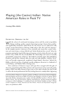 Cover page: Playing (the Casino) Indian: Native American Roles in Peak TV