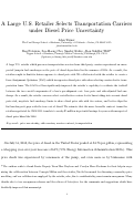 Cover page: A Large US Retailer Selects Transportation Carriers Under Diesel Price Uncertainty
