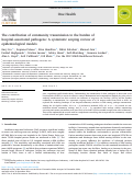 Cover page of The contribution of community transmission to the burden of hospital-associated pathogens: A systematic scoping review of epidemiological models.