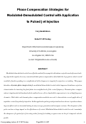 Cover page: Phase Compensation Strategies for Modulated-Demodulated Control With Application to Pulsed Jet Injection