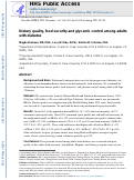 Cover page: Dietary quality, food security and glycemic control among adults with diabetes
