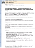 Cover page: Smoking cessation and change in physical activity