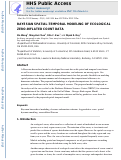 Cover page: BAYESIAN SPATIAL-TEMPORAL MODELING OF ECOLOGICAL ZERO-INFLATED COUNT DATA.