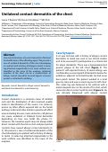 Cover page: Unilateral contact dermatitis of the chest