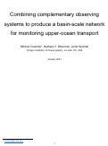 Cover page of Combining complementary observing systems to produce a basin-scale network for monitoring upper-ocean transport